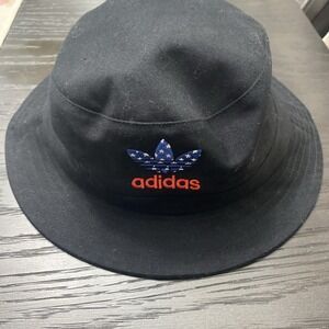 Adidas Black Bucket Hat Cap One Size (Medium/Large) Unisex  0569